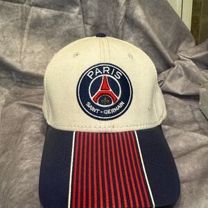 Paris Saint-Germain White Blue Red Adjustable Hook Loop 58cm Hat Ball Cap‎
